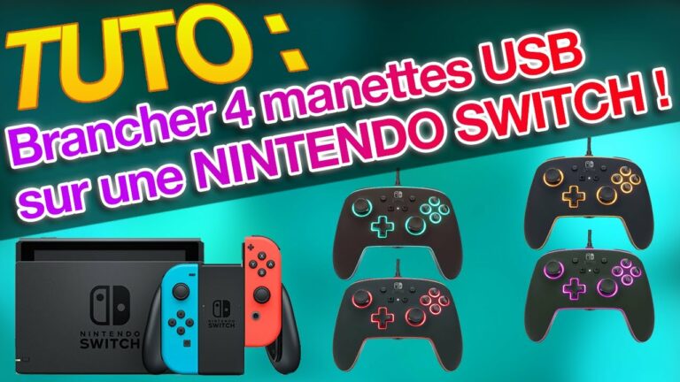 brancher 4 manettes sur switch